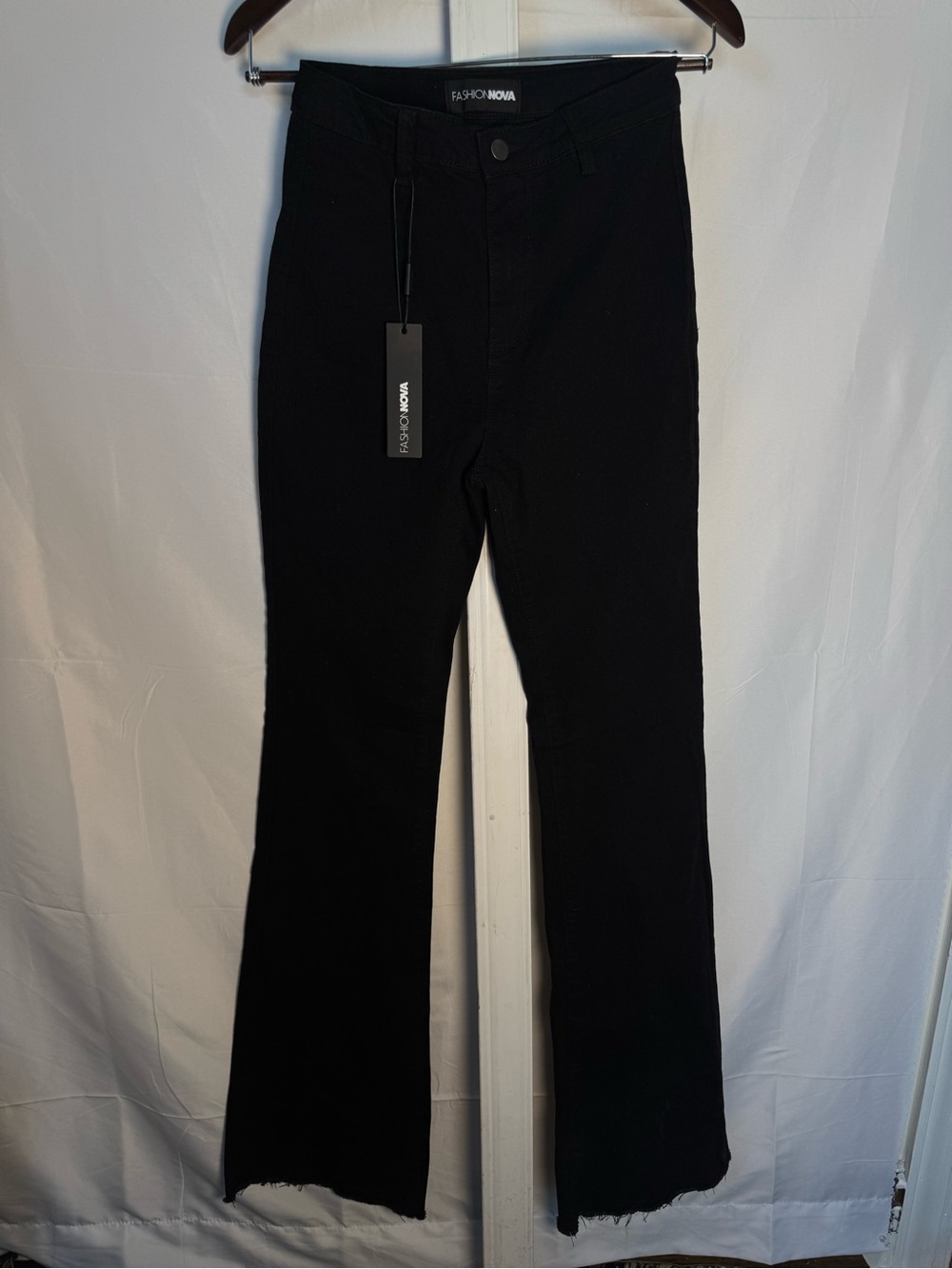 Fashion Nova Black High-Rise Flared Jeans